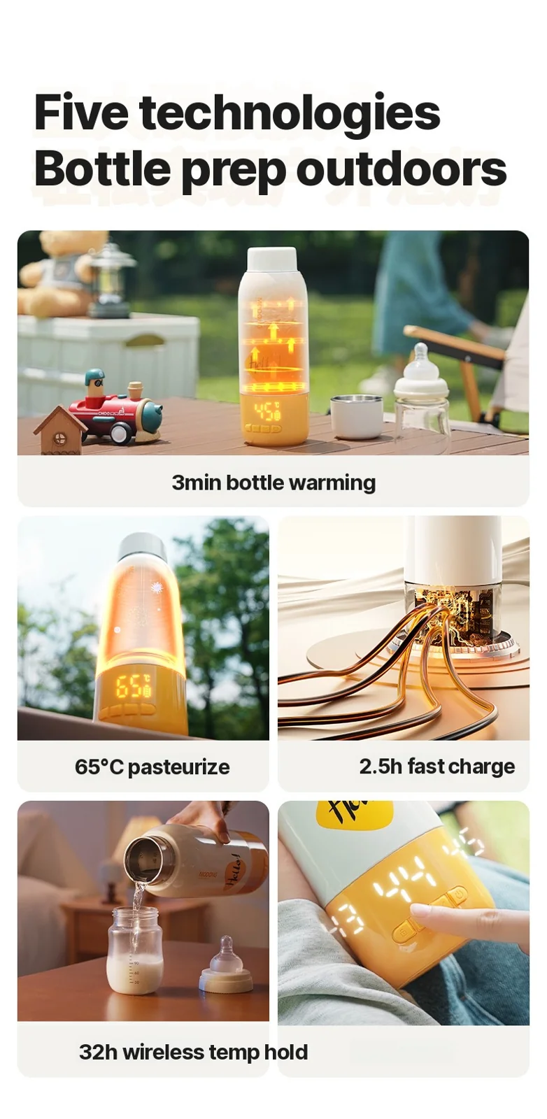 Přenosný elektrický ohřívací hrnek s regulací teploty