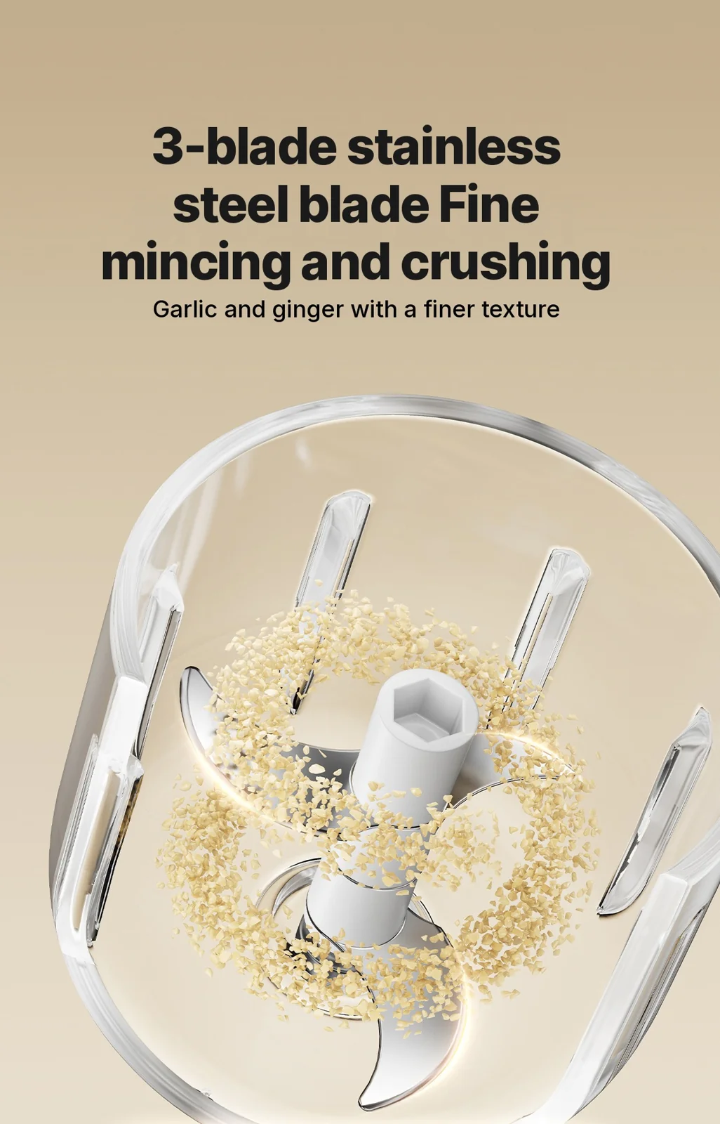 Elektrisk hvidløgshakker Mini foodprocessor 300 ml 5V 45W