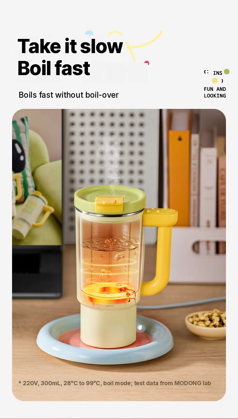Přenosný elektrický ohřívací hrnek s 680ml nerezovým vnitřkem