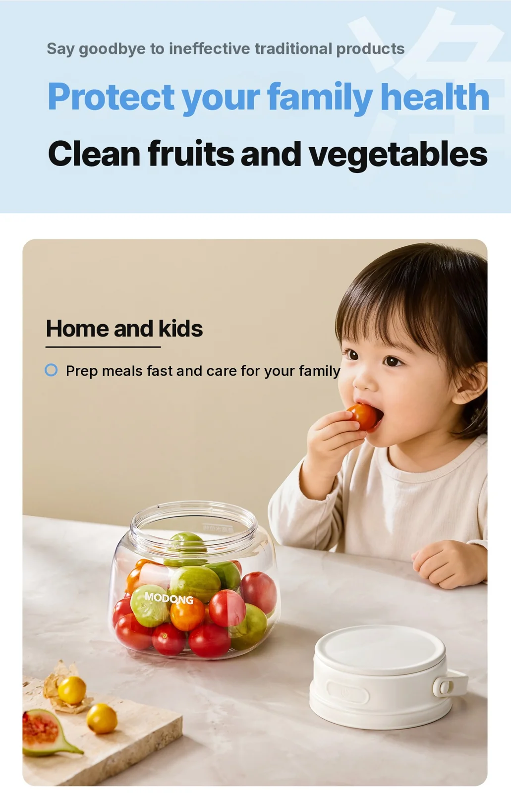 Pencuci Makanan Mudah Alih untuk Buah-buahan dan Sayur-sayuran, 4W