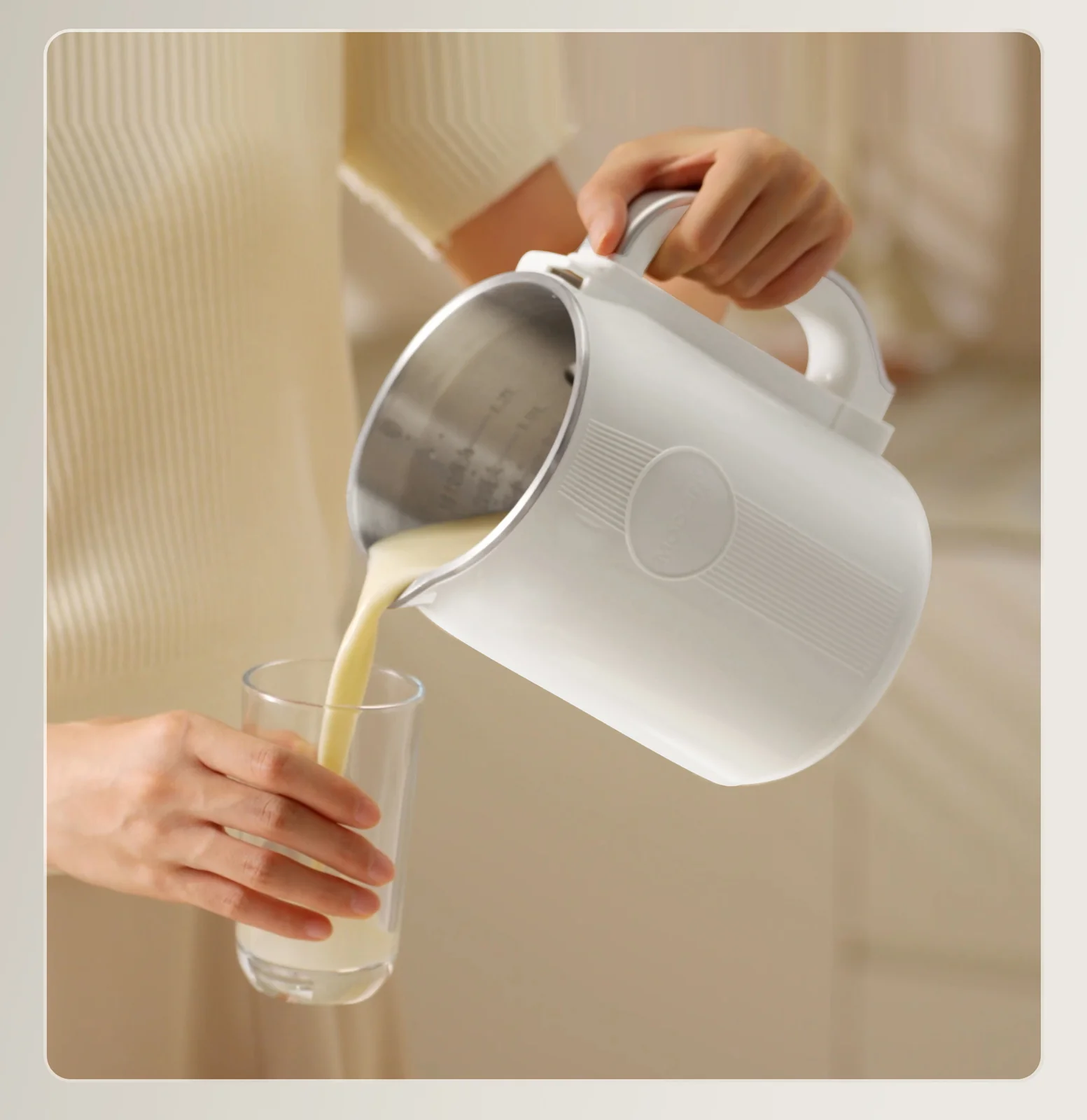 Pengisar Pemanas Pembuat Susu Soya Dengan Pembersihan Sendiri 800W