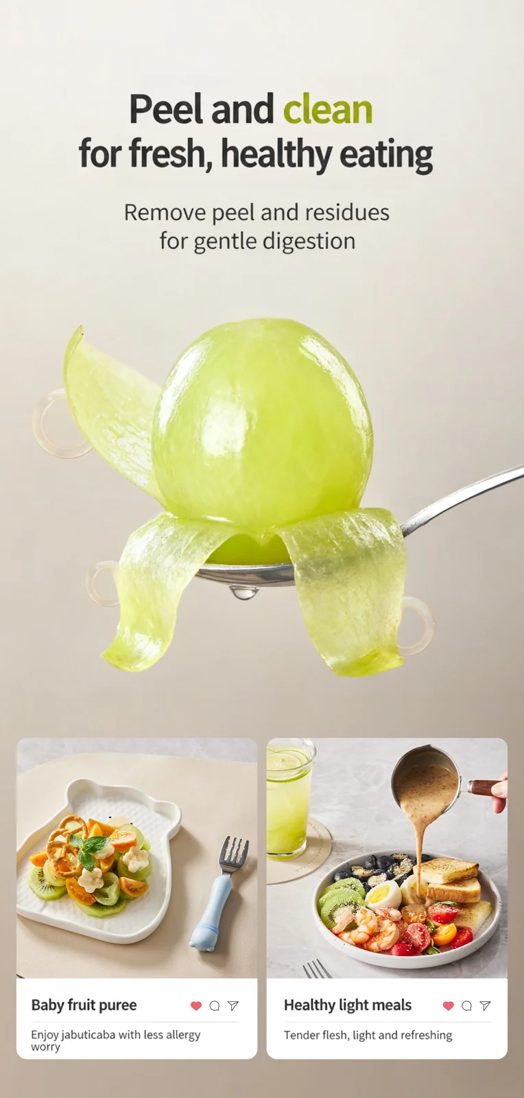 Automatic Fruit Peeler and Garlic Skin Remover