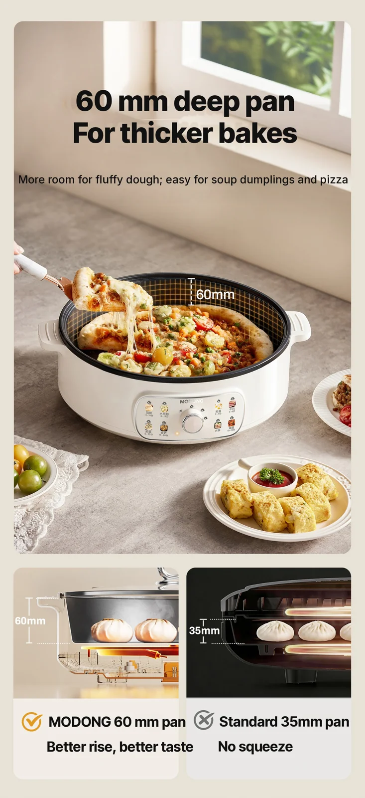 Sähköinen kaksipuolinen kuumennettava grilli 4L, tarttumaton, 1800W