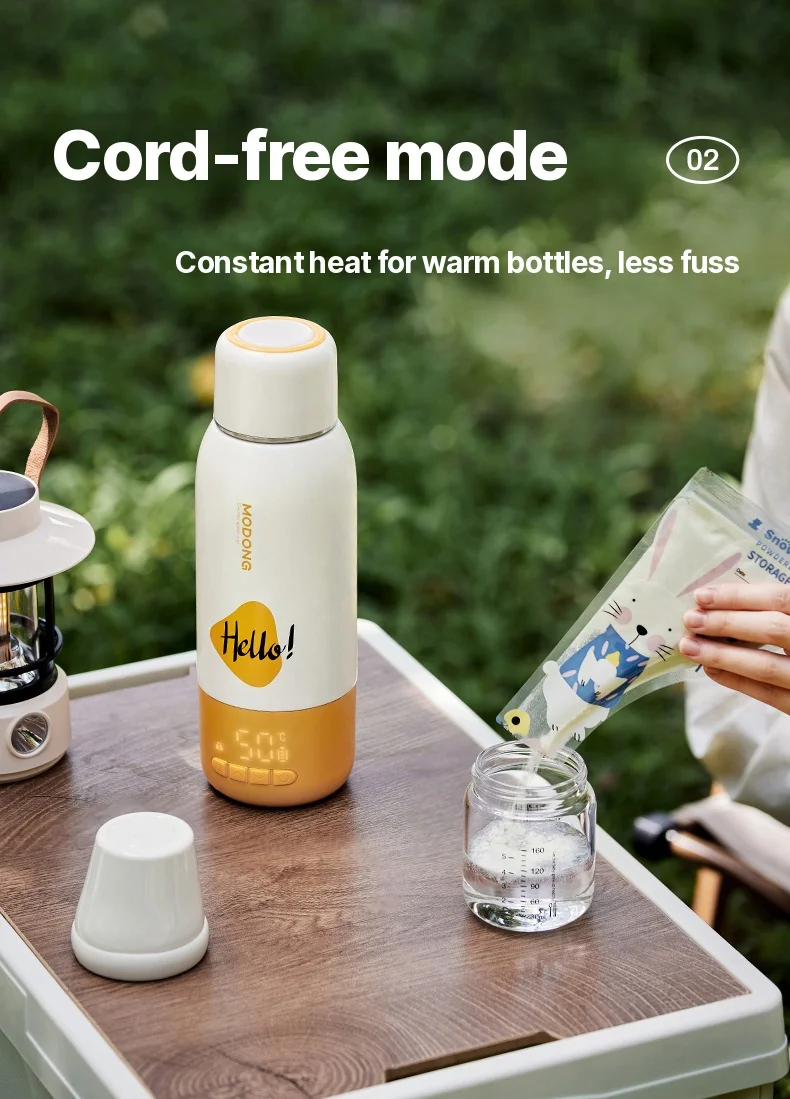 Tazza riscaldante portatile per latte in polvere per bambini 550ml Ultra, con cavo Bollitura + mantenimento in caldo senza filo