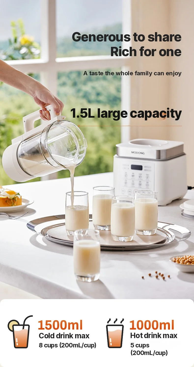 Elektrisk höghastighetsblender och sojamjölksmaskin med värme