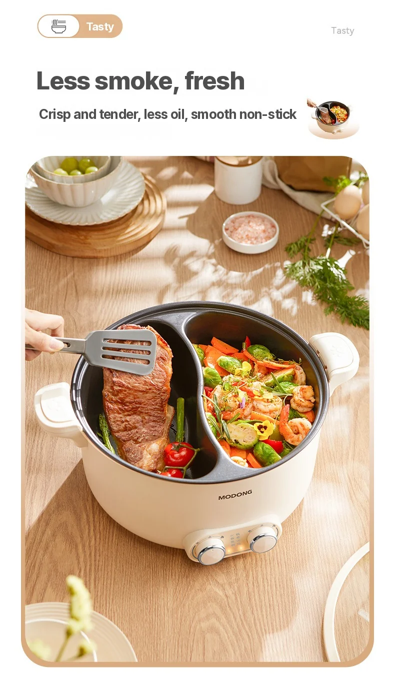 Pentola elettrica a doppia zona 6L 7L 8L con controllo touch