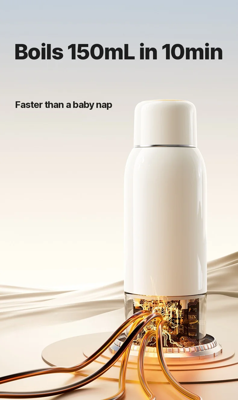 Portable Electric Travel Kettle Heated Cup For Baby Formula
