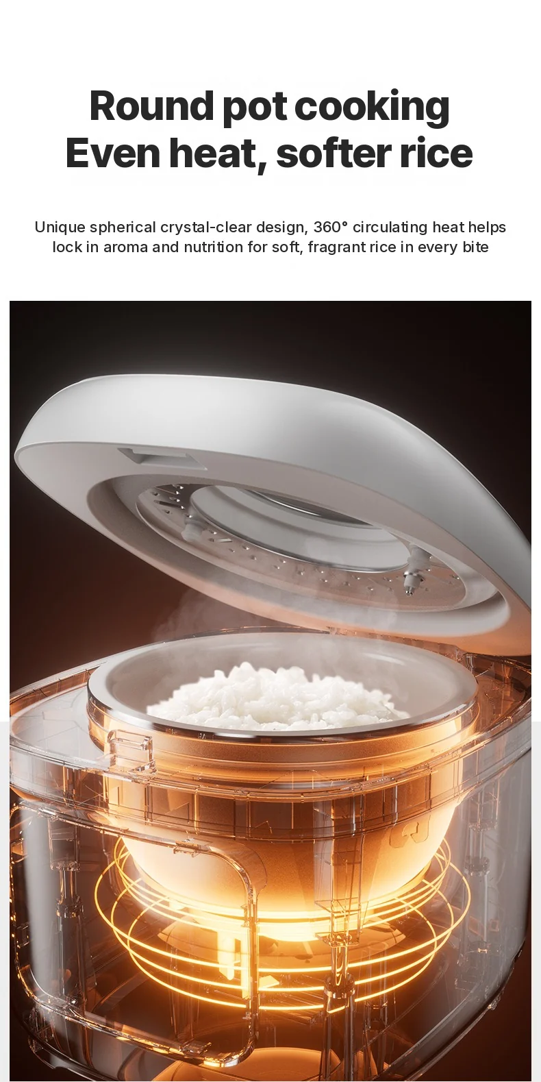 3L Electric Rice Cooker With Keep Warm and Timer