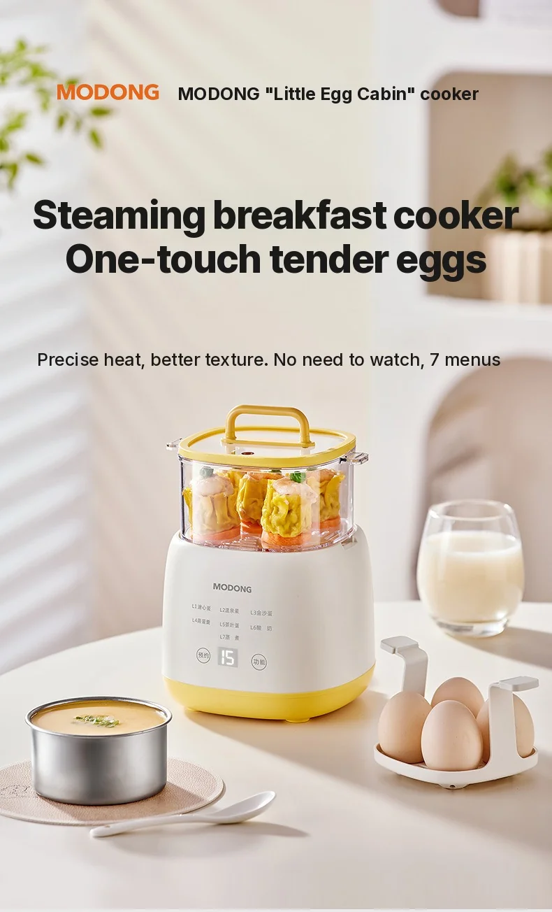 Cocedor eléctrico de huevos para 4-6 huevos, 300W con apagado automático