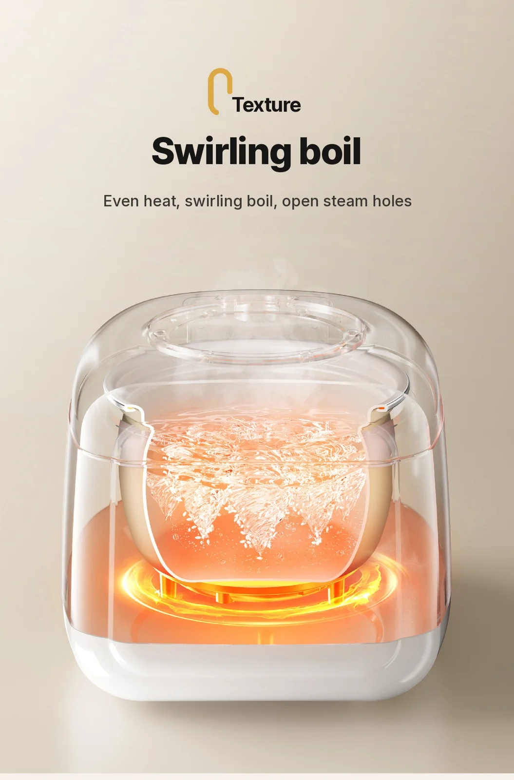 2L Electric Rice Cooker With Low-Sugar Cooking and Keep Warm