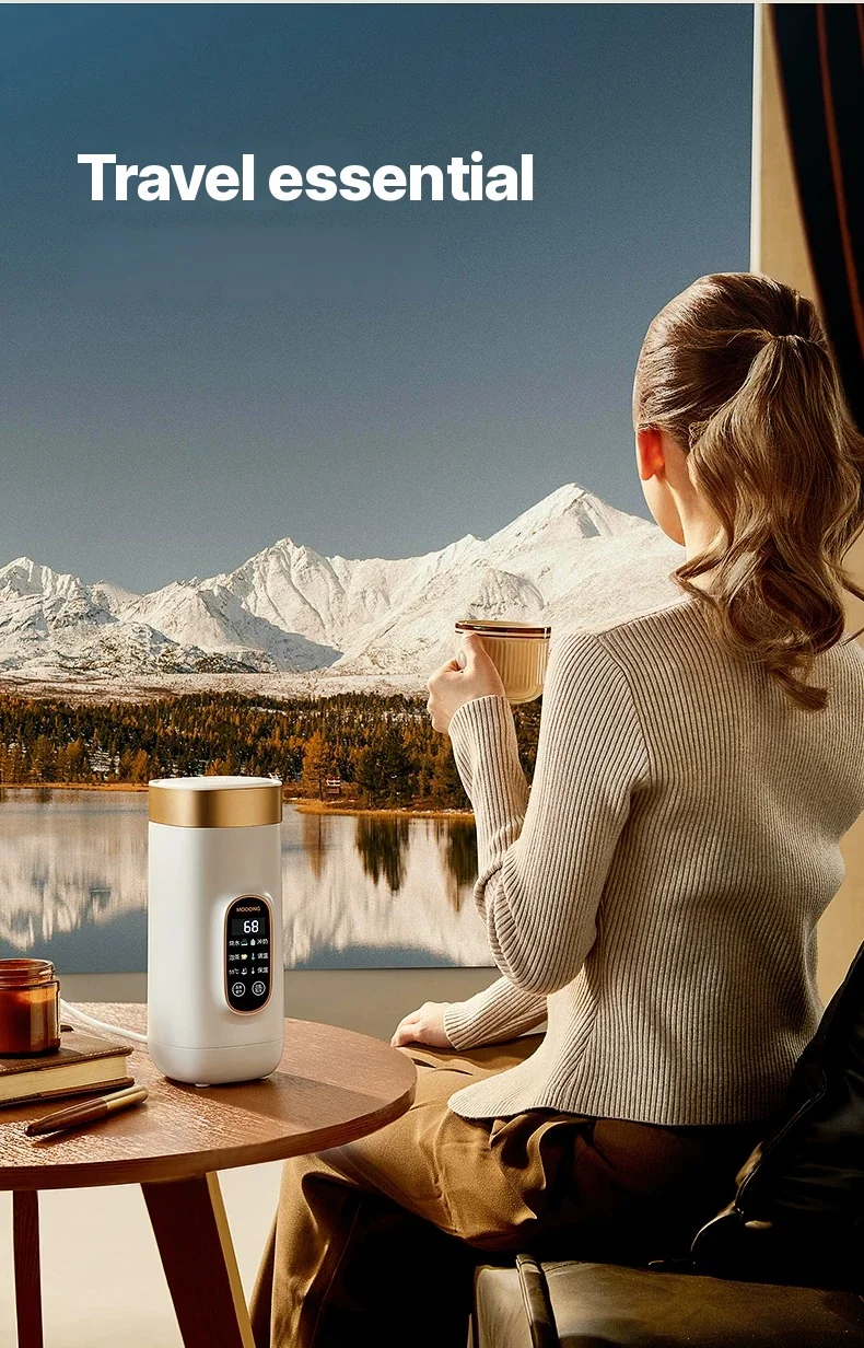 Tasse chauffante électrique portable avec fonction maintien au chaud