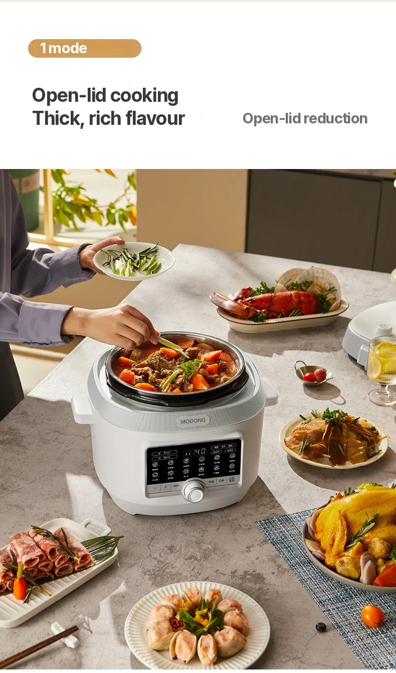 סיר לחץ חשמלי 5L עם שני סירים פנימיים, 900W