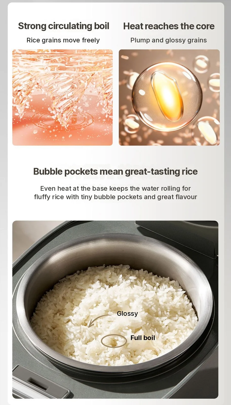 3L Electric Rice Cooker With Keep Warm, Timer And Steaming