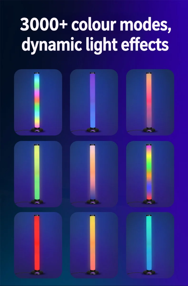 Luz Ambiente USB de Mesa RGB Reativa ao Som 360 Graus