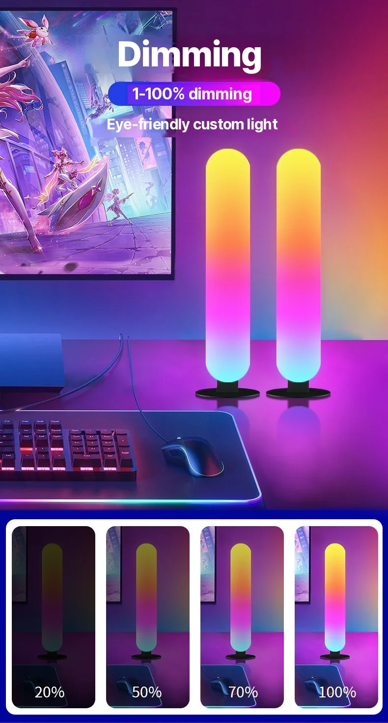 RGB LED ambientna svetloba z Bluetooth sinhronizacijo glasbe in upravljanjem prek aplikacije