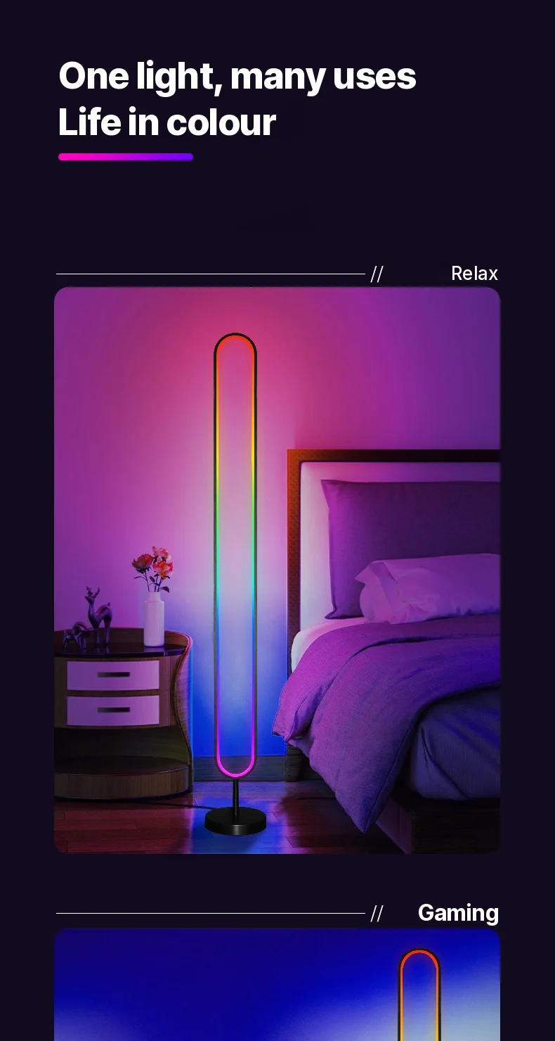RGB LED Lampa Atmosferyczna Aktywowana Dźwiękiem ze Sterowaniem Aplikacją