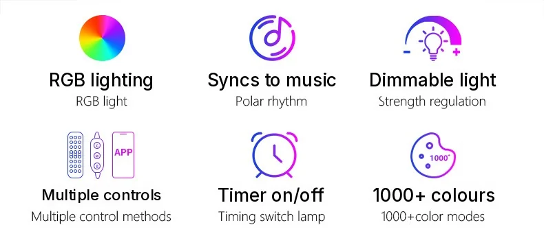 RGB gulvlampe med musikk-synk, fjern- og app-styring