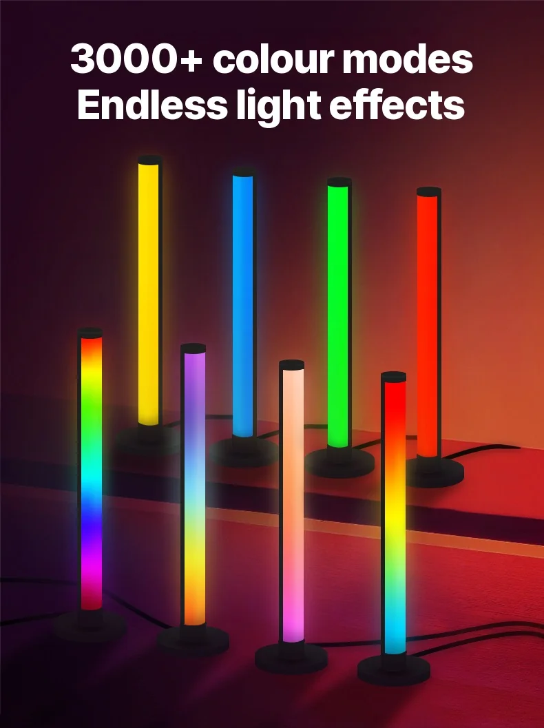 מנורת שולחן LED RGB רגישה לסאונד עם שליטה באפליקציה