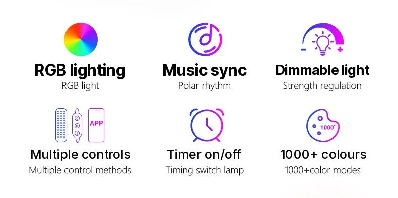 Lampă de podea RGB cu schimbare culori, sincronizare muzicală și control prin aplicație
