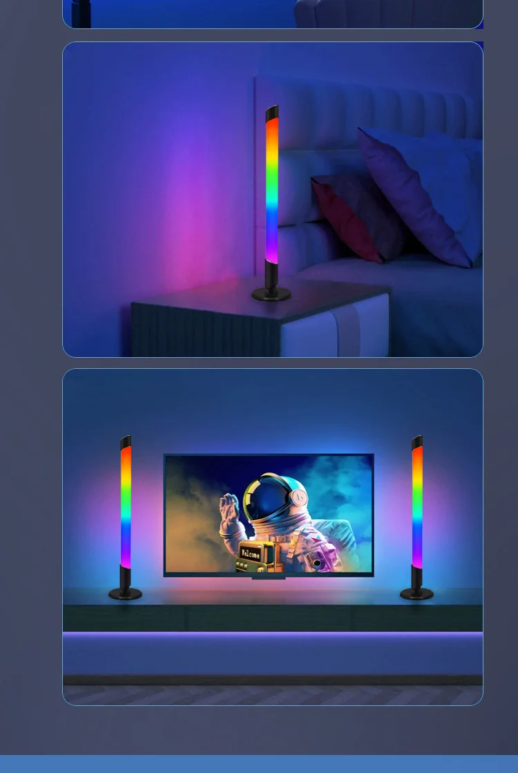 ไฟบรรยากาศ RGB เชื่อมต่อเพลงผ่าน USB สำหรับโต๊ะเกมมิ่ง