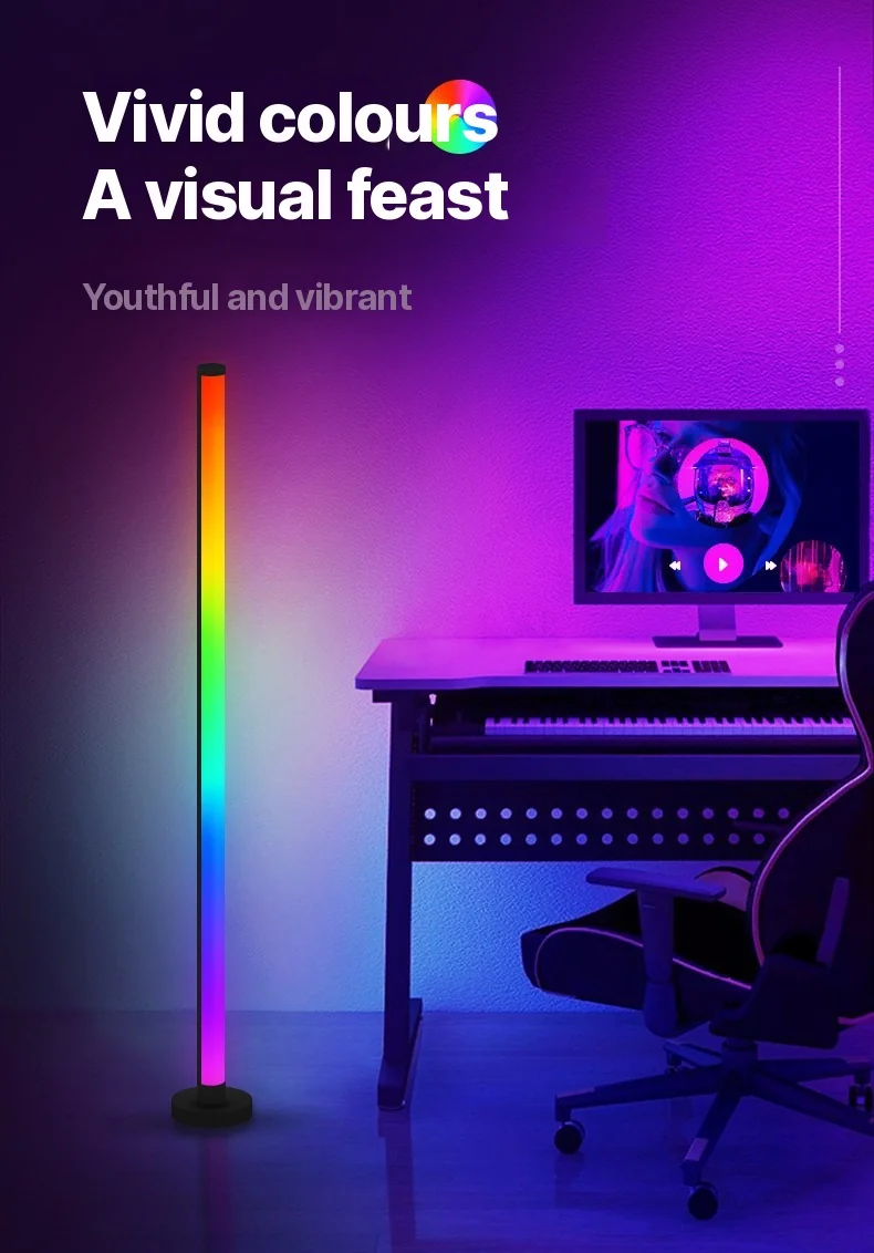 RGB-lattiavalaisin musiikkisynkronoinnilla, sovellus- ja kaukosäädinohjaus