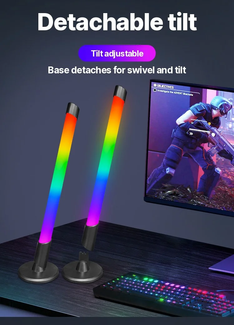 ไฟบรรยากาศ RGB เชื่อมต่อเพลงผ่าน USB สำหรับโต๊ะเกมมิ่ง