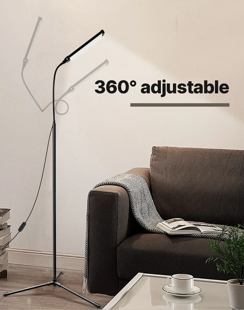 USB-Stehlampe mit Stativ und drei Farbmodi