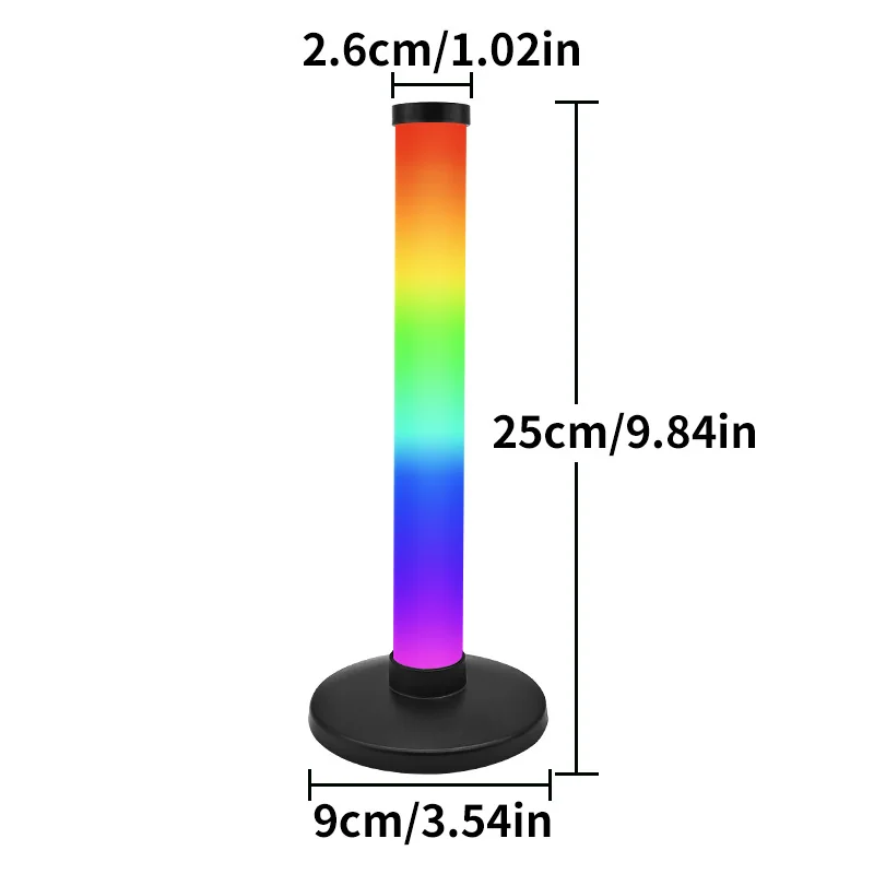 RGB atmosférické svetlo reagujúce na zvuk pre herné pracovné prostredie