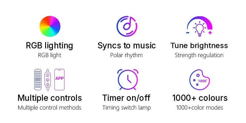Luminária de Mesa USB com Design de Nota Musical RGB e Controle Remoto