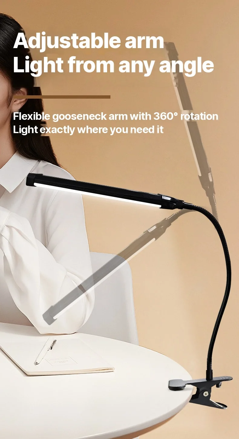 USB LED-kinnitatav lauavalgusti lugemiseks ja õppimiseks