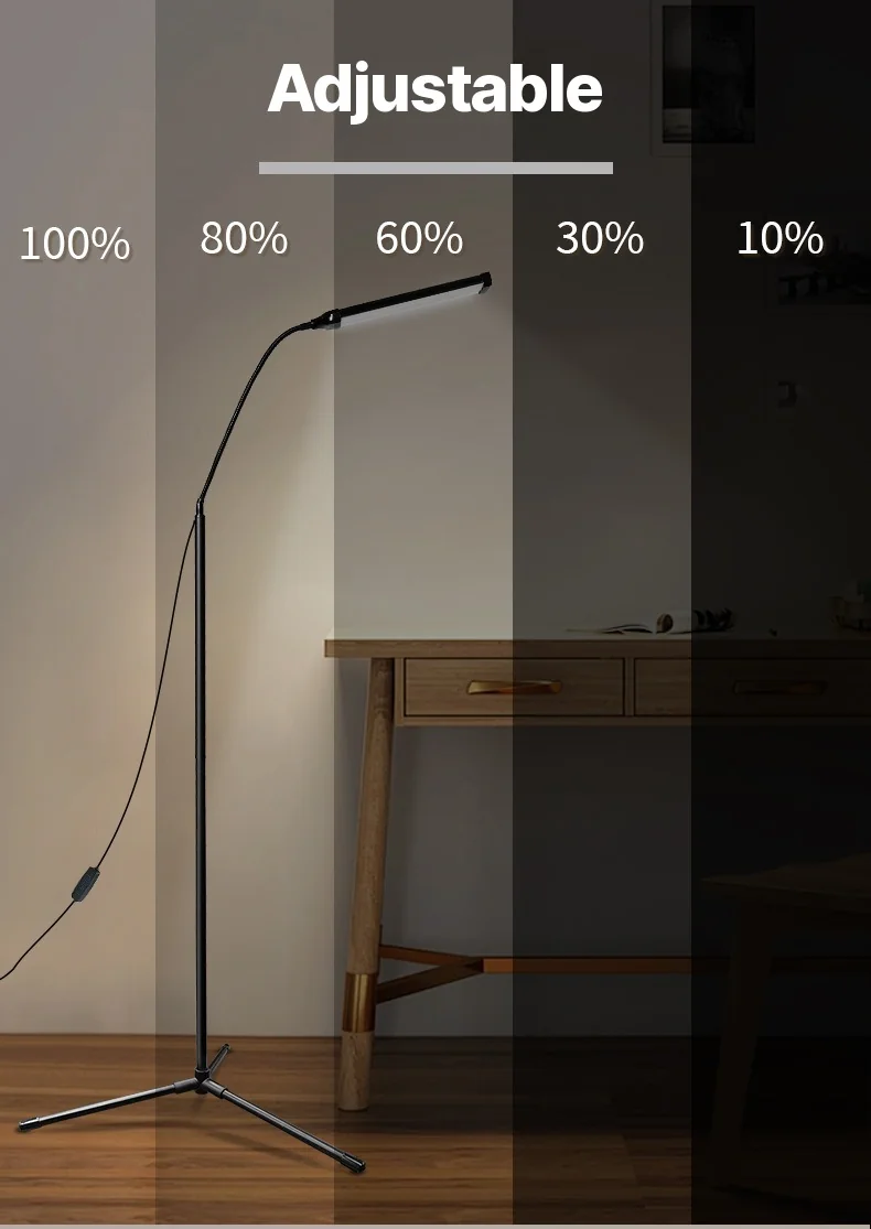 USB-Stehlampe mit Stativ und drei Farbmodi