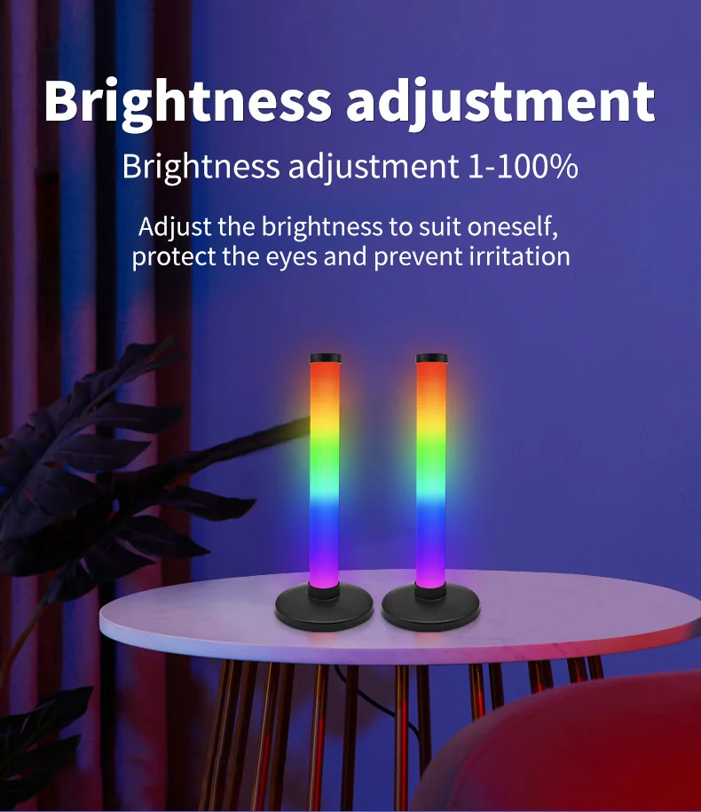 ไฟสร้างบรรยากาศ RGB ซิงค์เสียง ควบคุมผ่านแอป สำหรับโต๊ะทำงาน