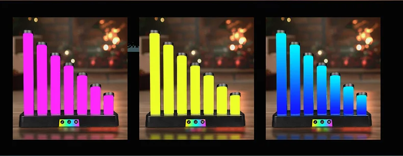 מנורת שולחן LED RGB ריאקטיבית לקול עם שליטה באפליקציה