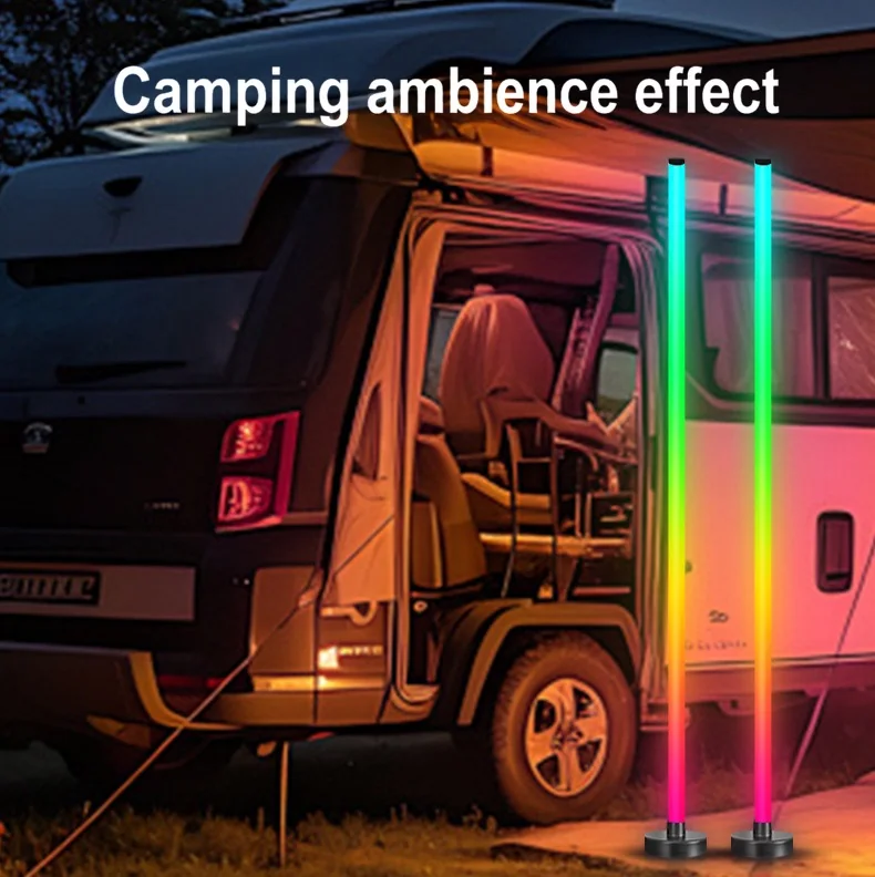 RGB-golvlampa med musiksynk, 360° ljus och appstyrning för gaming