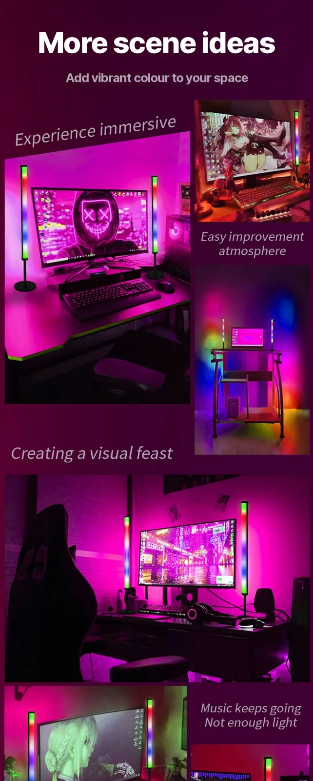 RGB LED lauavalgusti muusika sünkroonimise ja rakenduse juhtimisega