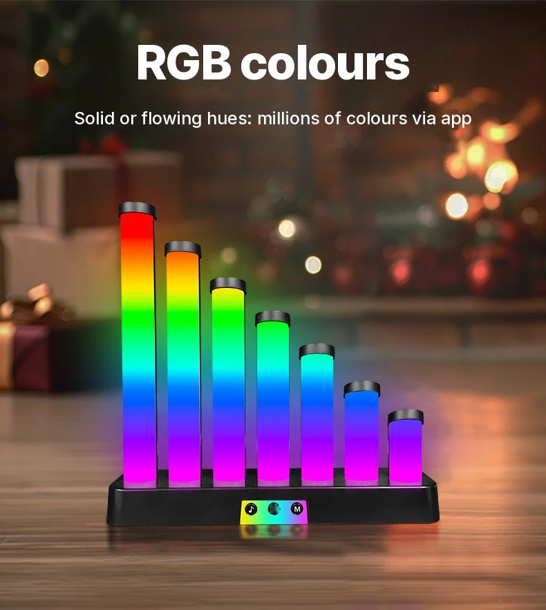 מנורת שולחן LED RGB ריאקטיבית לקול עם שליטה באפליקציה