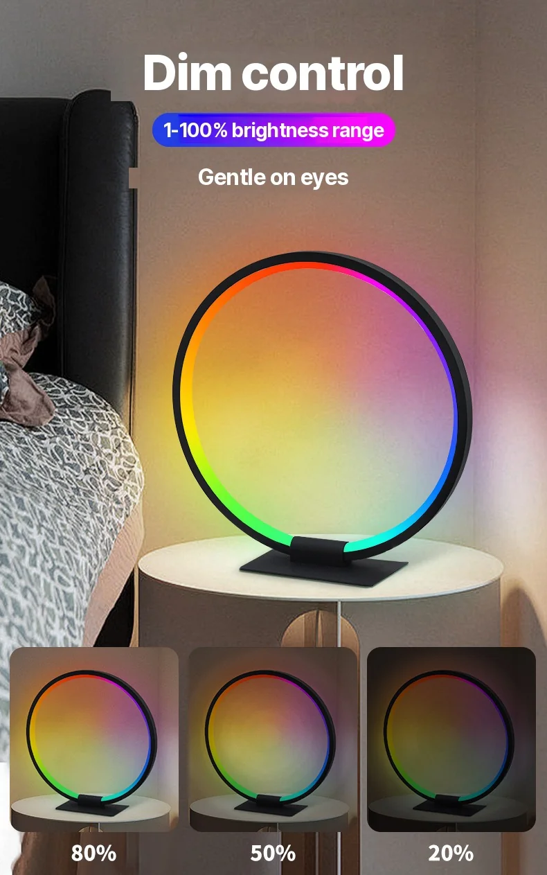 RGB LED atmosférické nočné svetlo so synchronizáciou hudby