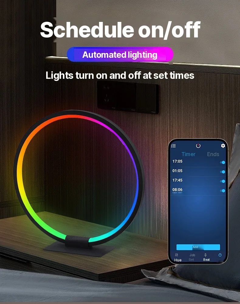 RGB LED atmosférické nočné svetlo so synchronizáciou hudby