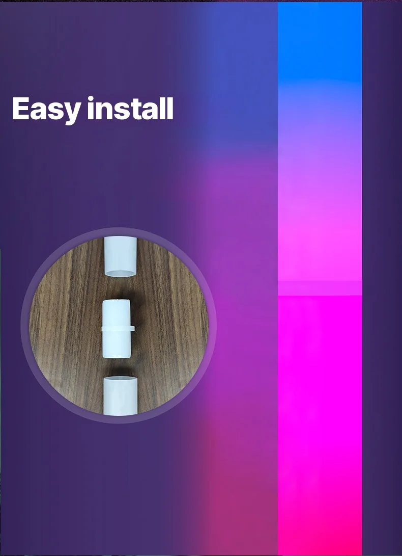 RGB-golvlampa med musiksynk, 360° ljus och appstyrning för gaming