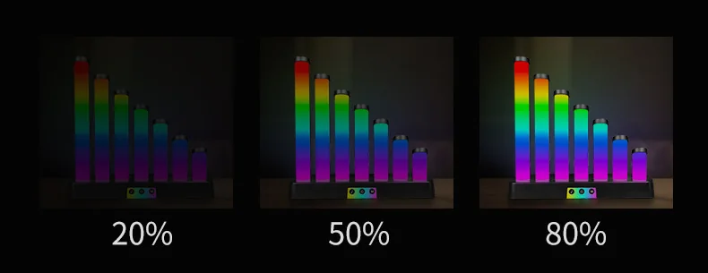 מנורת שולחן LED RGB ריאקטיבית לקול עם שליטה באפליקציה