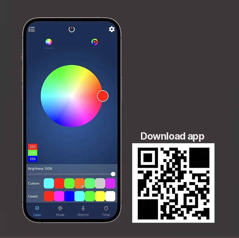 RGB Projektions-Stimmungsleuchte mit Musik-Sync und Fernbedienung