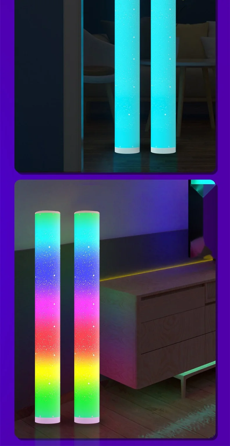 RGB LED põrandalamp täheefektiga ja puldiga