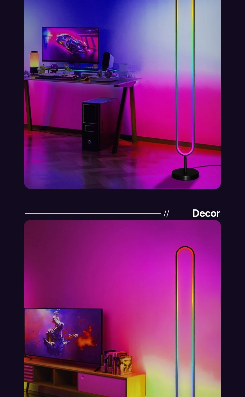 RGB LED Lampa Atmosferyczna Aktywowana Dźwiękiem ze Sterowaniem Aplikacją