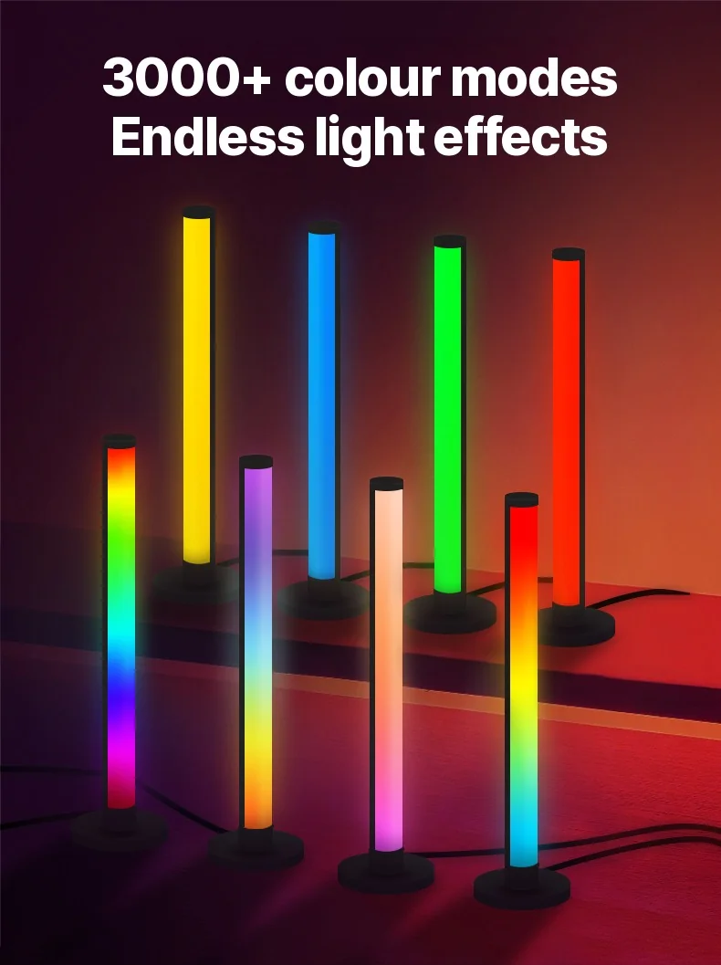 RGB LED stolní lampa reagující na zvuk s ovládáním přes aplikaci