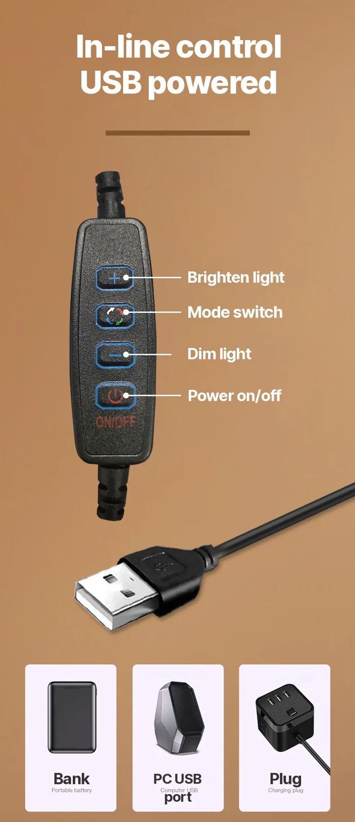 USB LED-kinnitatav lauavalgusti lugemiseks ja õppimiseks