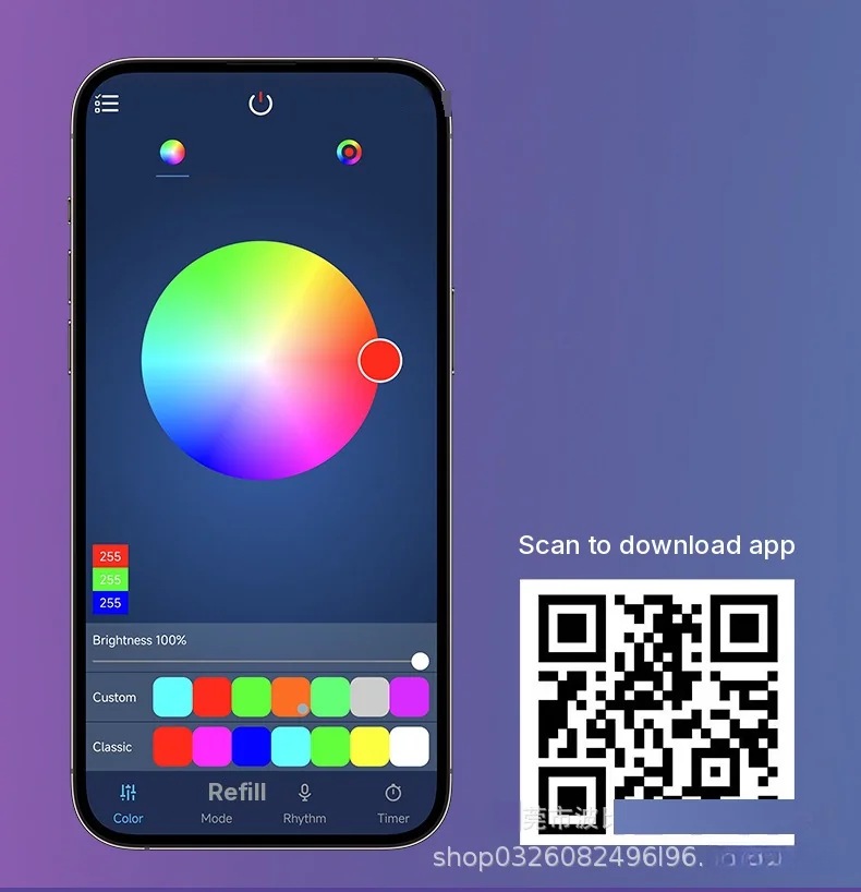 RGB LED statiivpõrandalamp kaugjuhtimispuldiga magamis- ja elutoale