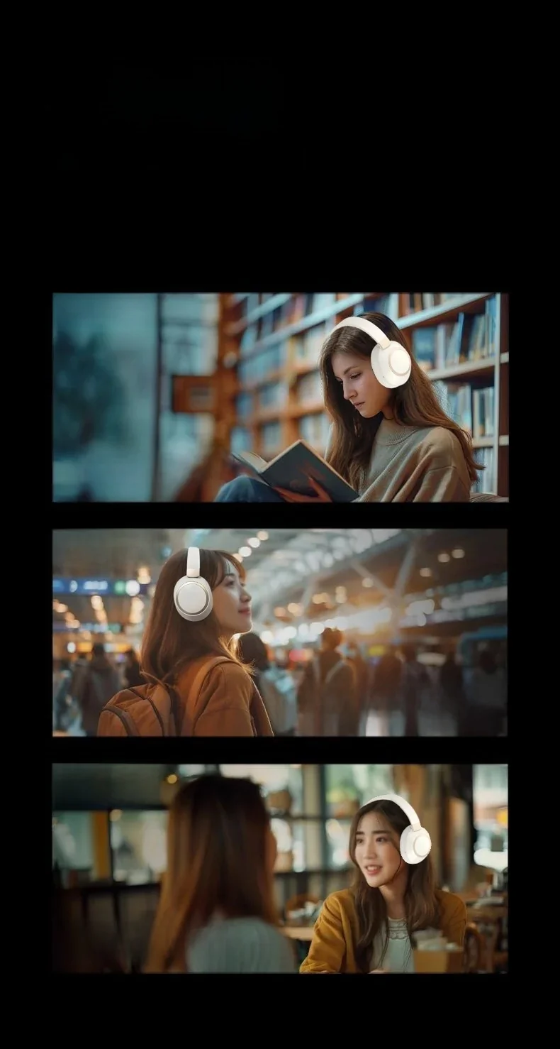 Active Noise Cancelling Wireless Bluetooth Headphones Over-Ear Stereo