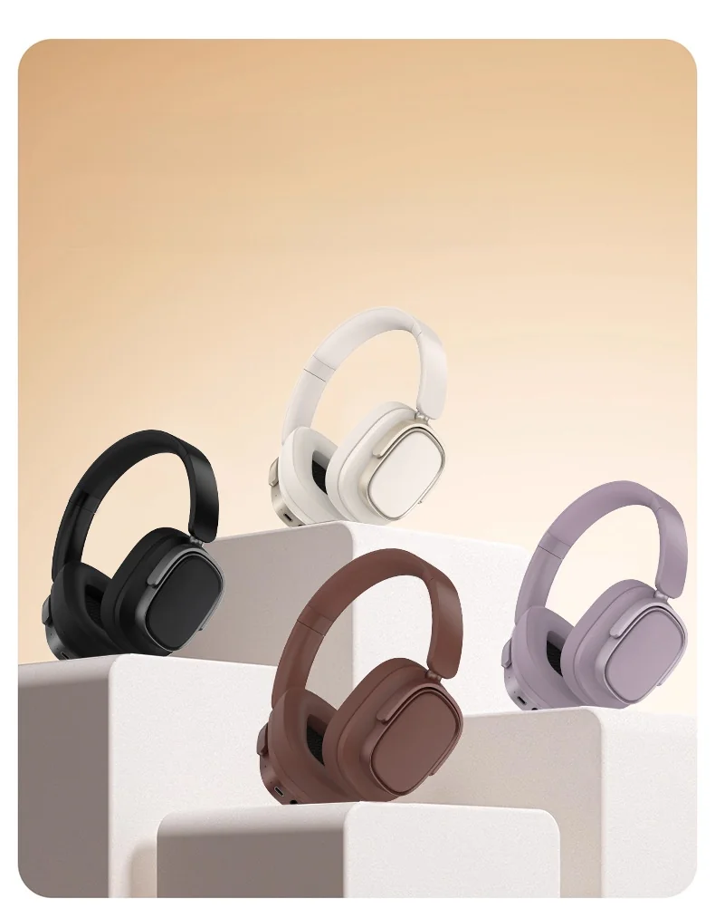 Fones de Ouvido Bluetooth Retro Circum-auriculares com Cancelamento Ativo de Ruído