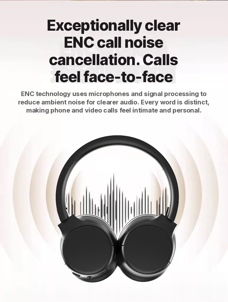 Active Noise Cancelling Wireless Bluetooth Headphones Over Ear Long Battery Life