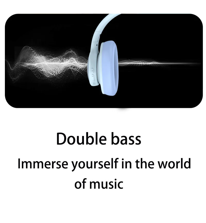 Wireless Bluetooth Over-Ear Headphones with FM Radio and TF Card Slot